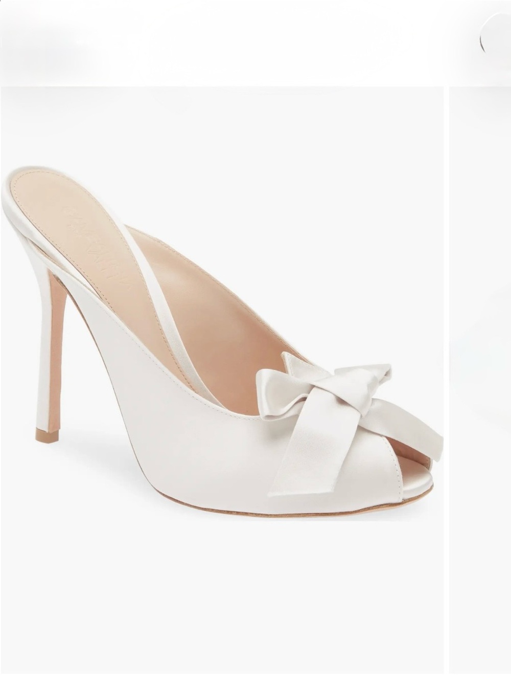NEW in Box Giambattista Valli Women's Bow Peep Toe heels SZ 38/IT 8/US